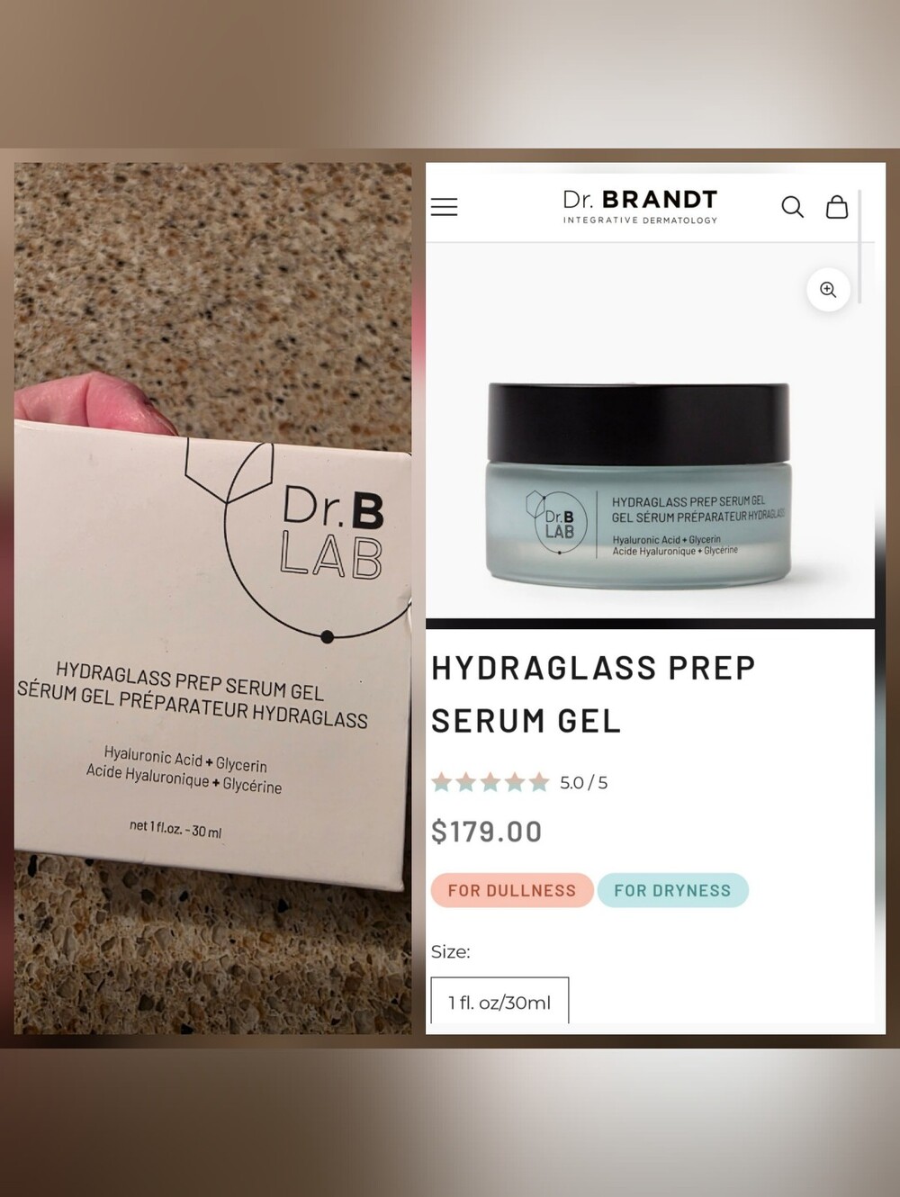 Dr. Brandt Hydraglass Prep Serum Gel